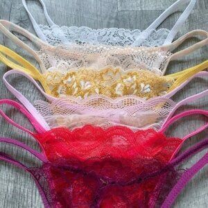 NEW Women’s 6 Pairs Lace G-String Thong Set XS/S
